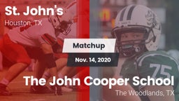 Matchup: St. John's High vs. The John Cooper School 2020