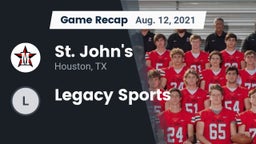 Recap: St. John's  vs. Legacy Sports 2021