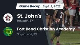 Recap: St. John's  vs. Fort Bend Christian Academy 2022