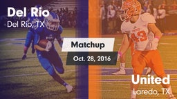 Matchup: Del Rio  vs. United  2016