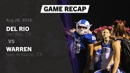 Recap: Del Rio  vs. Warren  2016