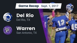 Recap: Del Rio  vs. Warren  2017