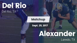 Matchup: Del Rio  vs. Alexander  2017