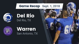 Recap: Del Rio  vs. Warren  2018