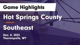 Hot Springs County  vs Southeast  Game Highlights - Dec. 8, 2023