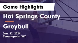 Hot Springs County  vs Greybull  Game Highlights - Jan. 12, 2024