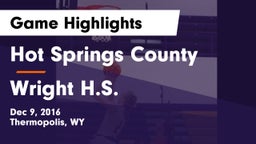 Hot Springs County  vs Wright H.S. Game Highlights - Dec 9, 2016