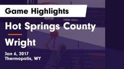 Hot Springs County  vs Wright Game Highlights - Jan 6, 2017