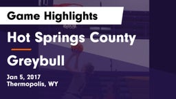 Hot Springs County  vs Greybull  Game Highlights - Jan 5, 2017