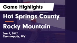 Hot Springs County  vs Rocky Mountain  Game Highlights - Jan 7, 2017