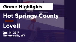 Hot Springs County  vs Lovell  Game Highlights - Jan 14, 2017