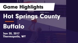 Hot Springs County  vs Buffalo  Game Highlights - Jan 20, 2017