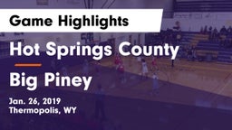 Hot Springs County  vs Big Piney  Game Highlights - Jan. 26, 2019