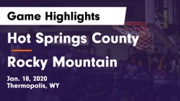 Hot Springs County  vs Rocky Mountain  Game Highlights - Jan. 18, 2020