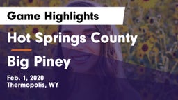 Hot Springs County  vs Big Piney  Game Highlights - Feb. 1, 2020
