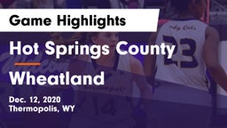 Hot Springs County  vs Wheatland  Game Highlights - Dec. 12, 2020