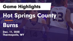 Hot Springs County  vs Burns  Game Highlights - Dec. 11, 2020
