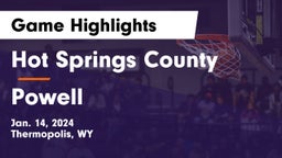 Hot Springs County  vs Powell  Game Highlights - Jan. 14, 2024