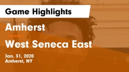 Amherst  vs West Seneca East  Game Highlights - Jan. 31, 2020