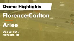 Florence-Carlton  vs Arlee  Game Highlights - Dec 02, 2016