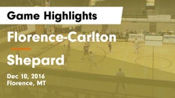 Florence-Carlton  vs Shepard  Game Highlights - Dec 10, 2016