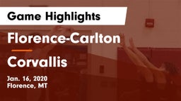 Florence-Carlton  vs Corvallis  Game Highlights - Jan. 16, 2020