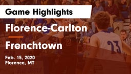 Florence-Carlton  vs Frenchtown  Game Highlights - Feb. 15, 2020