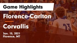 Florence-Carlton  vs Corvallis  Game Highlights - Jan. 15, 2021