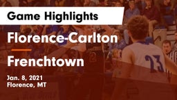 Florence-Carlton  vs Frenchtown  Game Highlights - Jan. 8, 2021