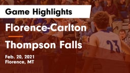 Florence-Carlton  vs Thompson Falls  Game Highlights - Feb. 20, 2021