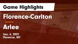 Florence-Carlton  vs Arlee  Game Highlights - Jan. 6, 2022