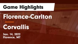 Florence-Carlton  vs Corvallis Game Highlights - Jan. 14, 2022