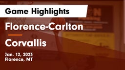 Florence-Carlton  vs Corvallis  Game Highlights - Jan. 12, 2023