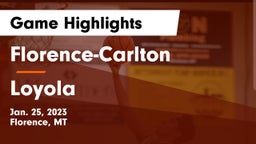 Florence-Carlton  vs Loyola Game Highlights - Jan. 25, 2023