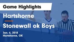 Hartshorne  vs Stonewall ok  Boys Game Highlights - Jan. 6, 2018