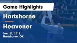 Hartshorne  vs Heavener  Game Highlights - Jan. 23, 2018