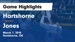 Hartshorne  vs Jones  Game Highlights - March 1, 2018