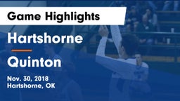 Hartshorne  vs Quinton  Game Highlights - Nov. 30, 2018