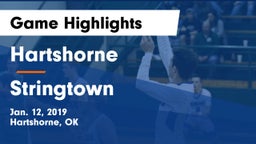 Hartshorne  vs Stringtown Game Highlights - Jan. 12, 2019