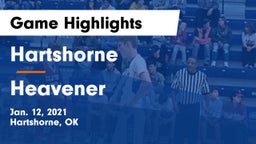 Hartshorne  vs Heavener  Game Highlights - Jan. 12, 2021