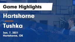 Hartshorne  vs Tushka  Game Highlights - Jan. 7, 2021