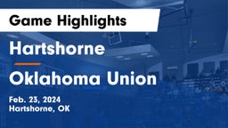 Hartshorne  vs Oklahoma Union  Game Highlights - Feb. 23, 2024