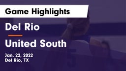 Del Rio  vs United South  Game Highlights - Jan. 22, 2022