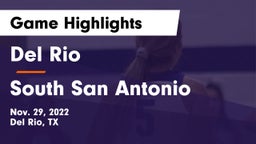 Del Rio  vs South San Antonio  Game Highlights - Nov. 29, 2022