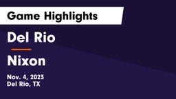 Del Rio  vs Nixon  Game Highlights - Nov. 4, 2023
