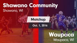 Matchup: Shawano Community vs. Waupaca  2016