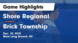 Shore Regional  vs Brick Township  Game Highlights - Dec. 10, 2018