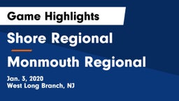Shore Regional  vs Monmouth Regional  Game Highlights - Jan. 3, 2020