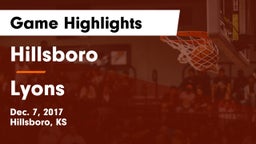 Hillsboro  vs Lyons  Game Highlights - Dec. 7, 2017