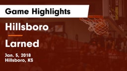 Hillsboro  vs Larned  Game Highlights - Jan. 5, 2018